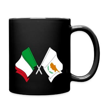 Flag of Italy, Cyprus - Full Colour Mug - black - Right