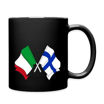 Flag of Italy, Finland - Full Colour Mug - black - Right