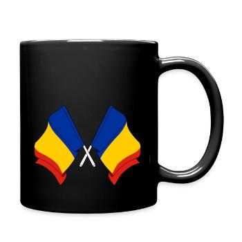 Deux drapeaux croisés du Tchad - Mug uni - noir - Droite