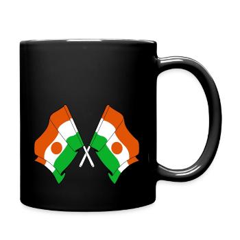 Zwei Flaggen überquerten den Niger - Tasse einfarbig - Schwarz - Rechts