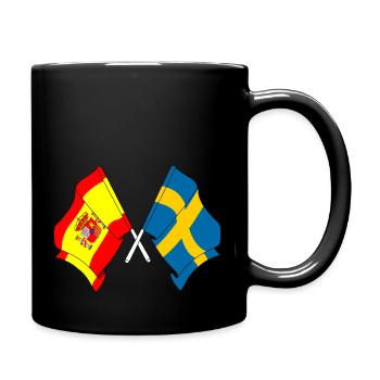 Drapeau de l’Espagne, Suède - Mug uni - noir - Droite