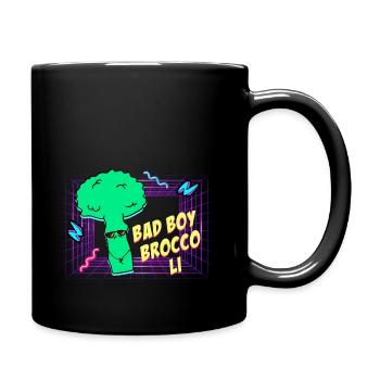 Bad Boy Broccoli - Full Colour Mug - black - Right