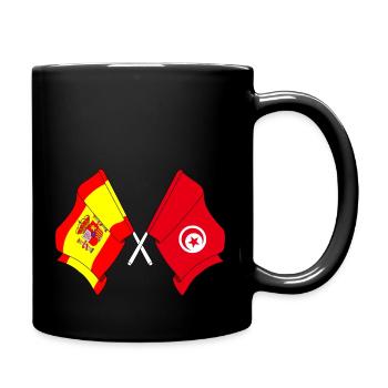 Drapeau de l’Espagne, Tunisie - Mug uni - noir - Droite