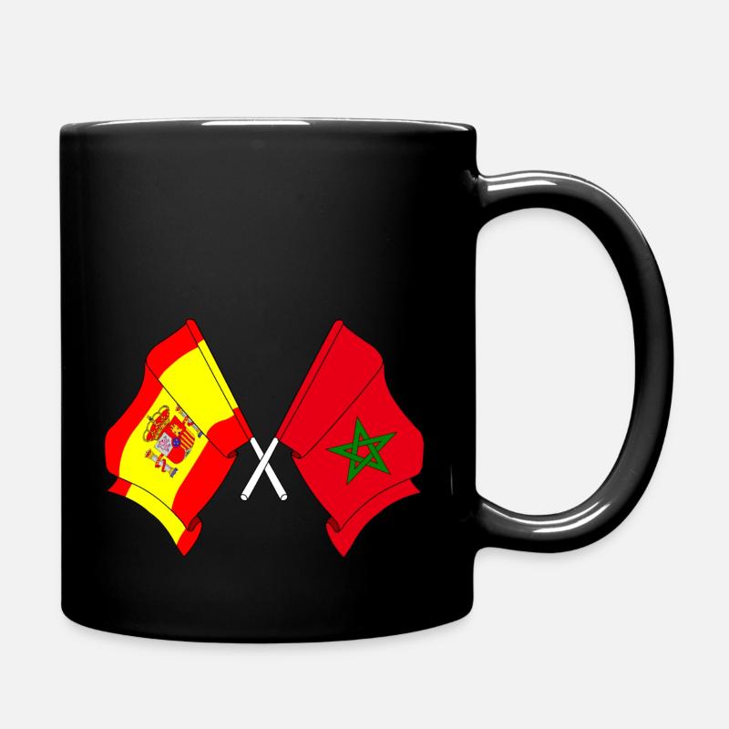 Drapeau de l’Espagne, Maroc - Mug uni - noir