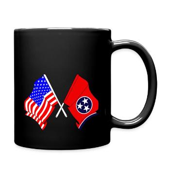 Flagge USA Tennessee - Tasse einfarbig - Schwarz - Rechts