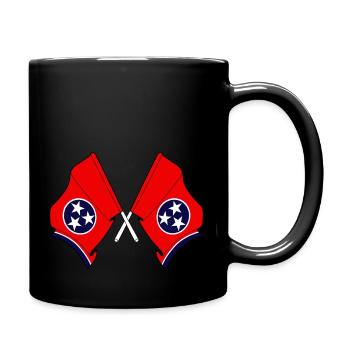 Deux drapeaux du Tennessee - Mug uni - noir - Droite