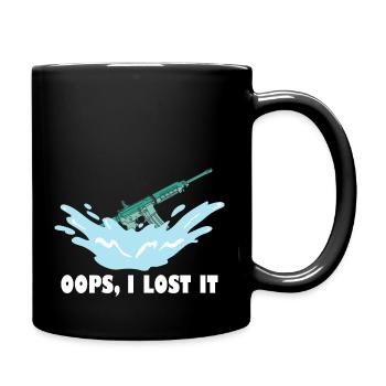 oops I lost it Design for a guns fan - Full Colour Mug - black - Right