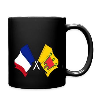 Flag France, Auvergne crossed - Full Colour Mug - black - Right