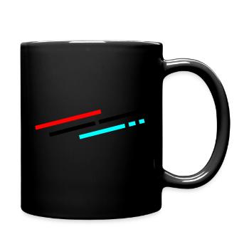 Stripes - Vector 3 Colors - Diagonal - Full Colour Mug - black - Right