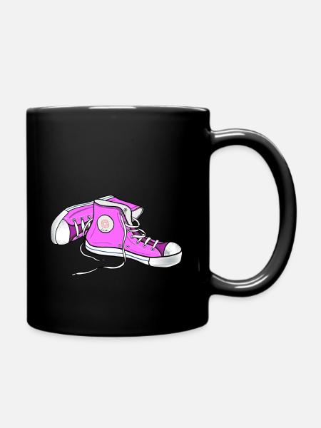 Chucks pink - Tasse einfarbig - Schwarz