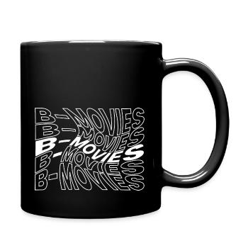 Old B-movies Wavy logo design - Full Colour Mug - black - Right