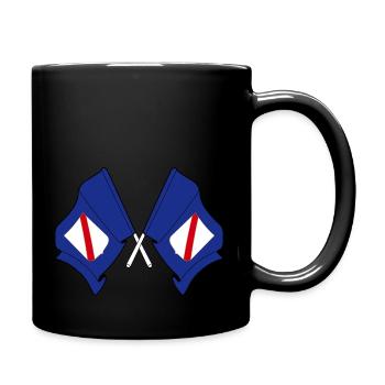Two flags crossed Campania Italy - Full Colour Mug - black - Right