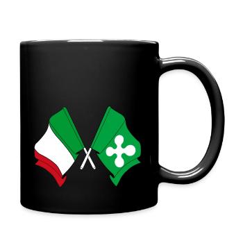 Drapeau Italie région Lombardie franchie - Mug uni - noir - Droite