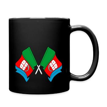 Two flags region Liguria Italy - Full Colour Mug - black - Right
