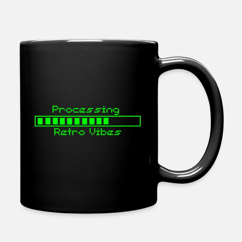 Loading Screen - Retro Gaming Design - Full Colour Mug - black