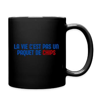 La vie c est pas un paquet de chips - Mug uni - noir - Droite