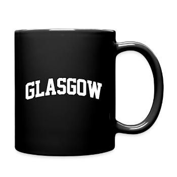 Glasgow-Logo: College-Design im Karo-Stil - Tasse einfarbig - Schwarz - Rechts
