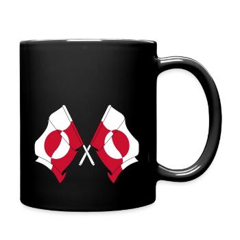 Deux drapeaux traversent le Groenland - Mug uni - noir - Droite