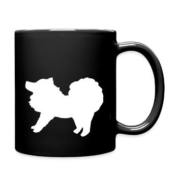 Spitz weiß - Tasse einfarbig - Schwarz - Rechts
