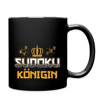 Sudoku könig / Rätsel, Denksport, Kreuzworträtsel - Tasse einfarbig - Schwarz - Rechts