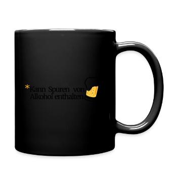 Bier, Kann Spuren von Alkohol enthalten - Tasse einfarbig - Schwarz - Rechts