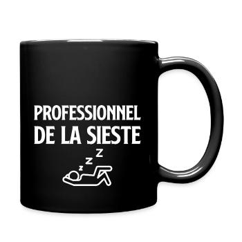 Professionnel de la sieste - Mug uni - noir - Droite