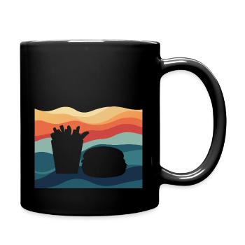Fast Food Burger Joint - Full Colour Mug - black - Right