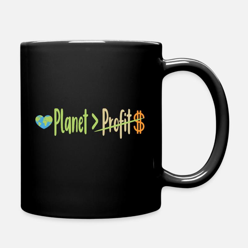 Grüne Botschaft - Zero Waste Ökologischer Aktivismus - Tasse einfarbig - Schwarz