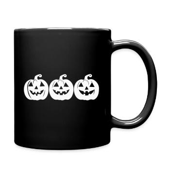 Scary pumpkin mouse drawing for Halloween - Full Colour Mug - black - Right