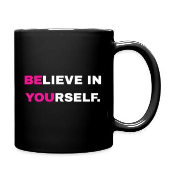 Inscription « Croyez en vous » - Mug uni - noir - Droite