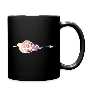 Pastel Lines Arrow Design - Full Colour Mug - black - Right