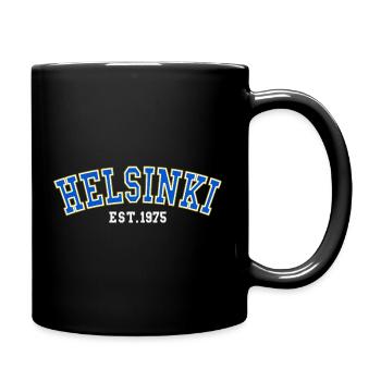 Helsinki Est.1975 - Full Colour Mug - black - Right