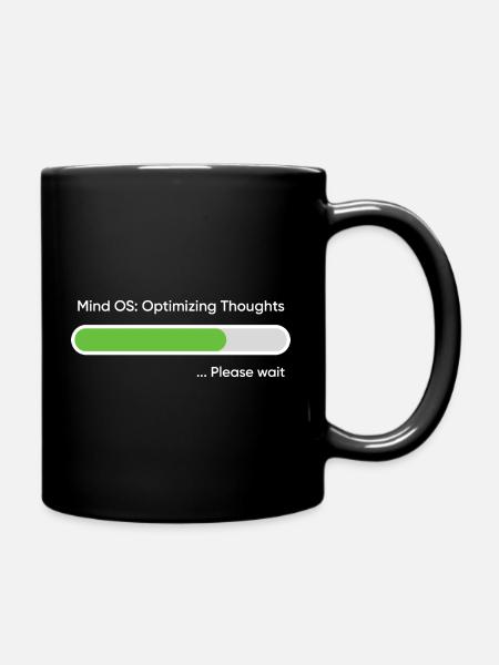 Mind OS Optimizing Thoughts... Please Wait - Mug uni - noir