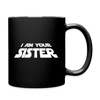 Beste Schwester Sci-Fi Familie Geschenk Prinzessin - Tasse einfarbig - Schwarz - Rechts