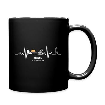 Rügen Heartbeat Baltic Sea Love - Full Colour Mug - black - Right