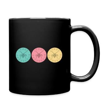 Three Happy Wishes - Full Colour Mug - black - Right