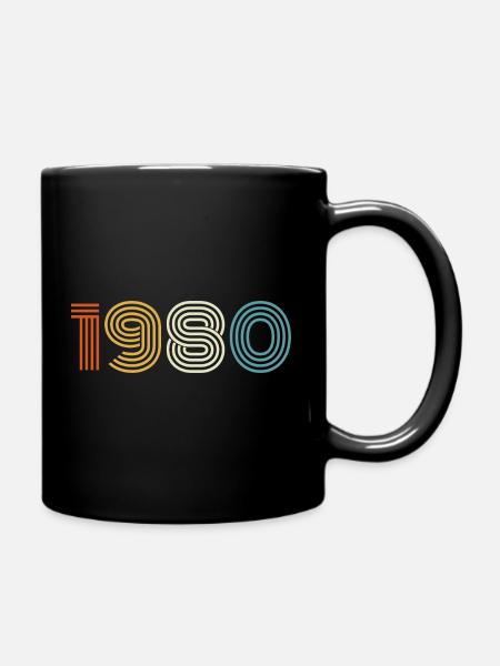 1980 Gift 1980 Vintage 1980's - Full Colour Mug - black