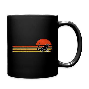 Retro Vintage Bearded Dragon - Full Colour Mug - black - Right