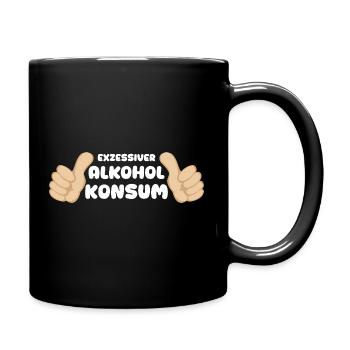 Excessive Alcohol Drinking Gift Funny - Full Colour Mug - black - Right
