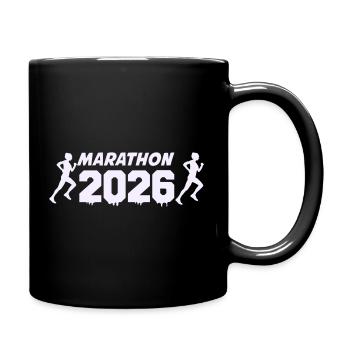 Marathon 2026 Runner Silhouette Design - Full Colour Mug - black - Right