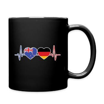 New Zealand Germany New Zealander German - Full Colour Mug - black - Right