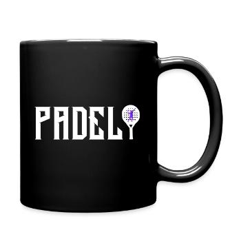 Padel - Tasse einfarbig - Schwarz - Rechts