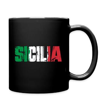 Sicile, Italie, île de Sicile - Mug uni - noir - Droite