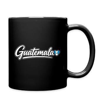 Guatemala Script with Flag Heart Love - Full Colour Mug - black - Right