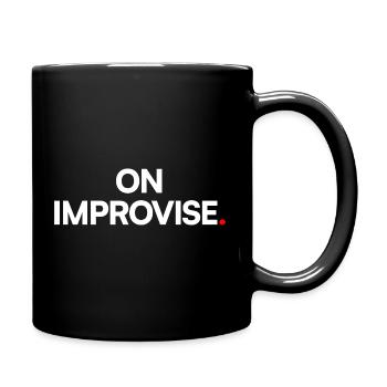 We improvise - Full Colour Mug - black - Right