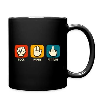 Pierre sarcastique Tir de papier Drôle Sar - Mug uni - noir - Droite