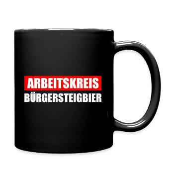 Arbeitskreis Bürgersteigbier Ortskontrollfahrt OKF - Tasse einfarbig - Schwarz - Rechts