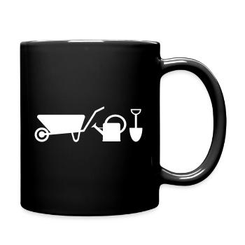 Garten Icons - Tasse einfarbig - Schwarz - Rechts