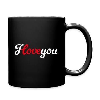 I love you Love Marry Couple Marriage Proposal - Full Colour Mug - black - Right