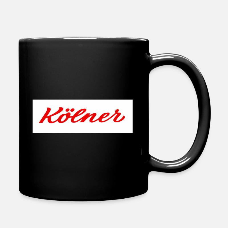 Köner Roter Script-Logo Print - Tasse einfarbig - Schwarz